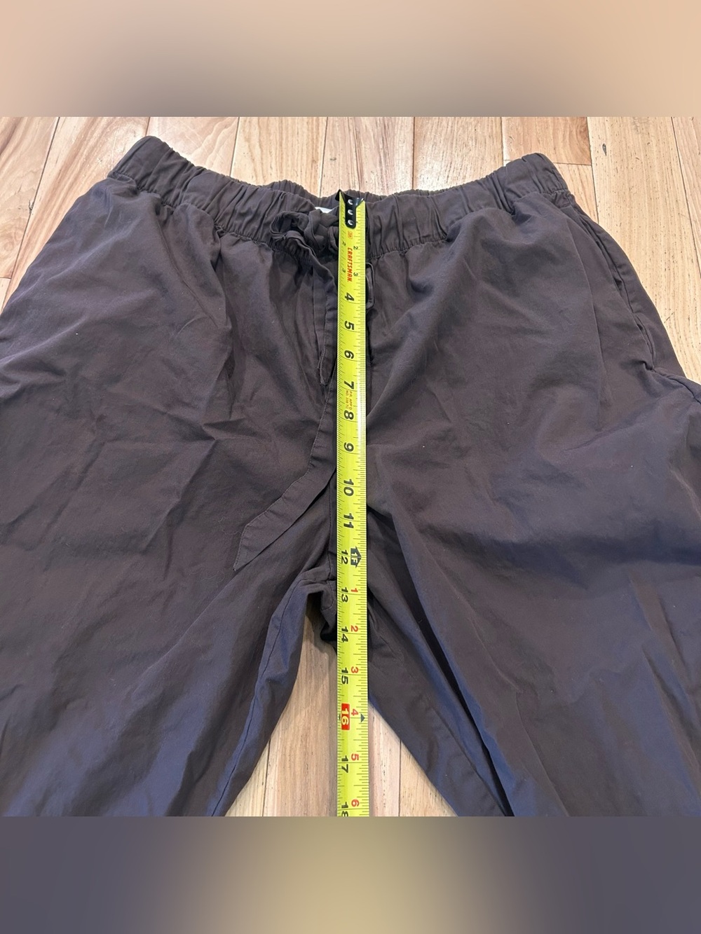 Tekla Poplin Pyjama Coffee Dark Brown Straight Leg Lightweight Pants - Size XL - Picture 8 of 9